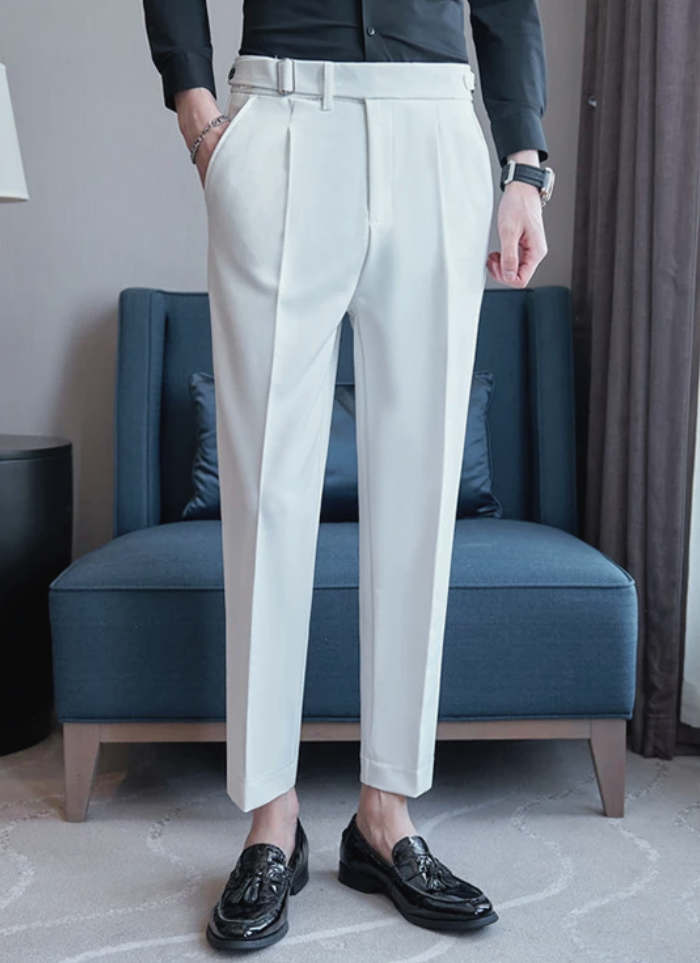 Tailored Naples Trousers - White - Ardent & Ash