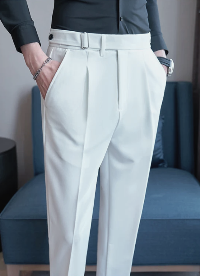 Tailored Naples Trousers - White - Ardent & Ash