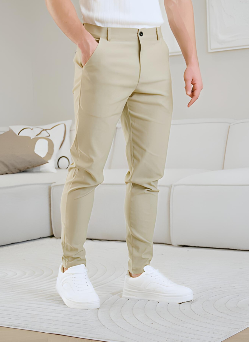 Leichte Chinohose - beige