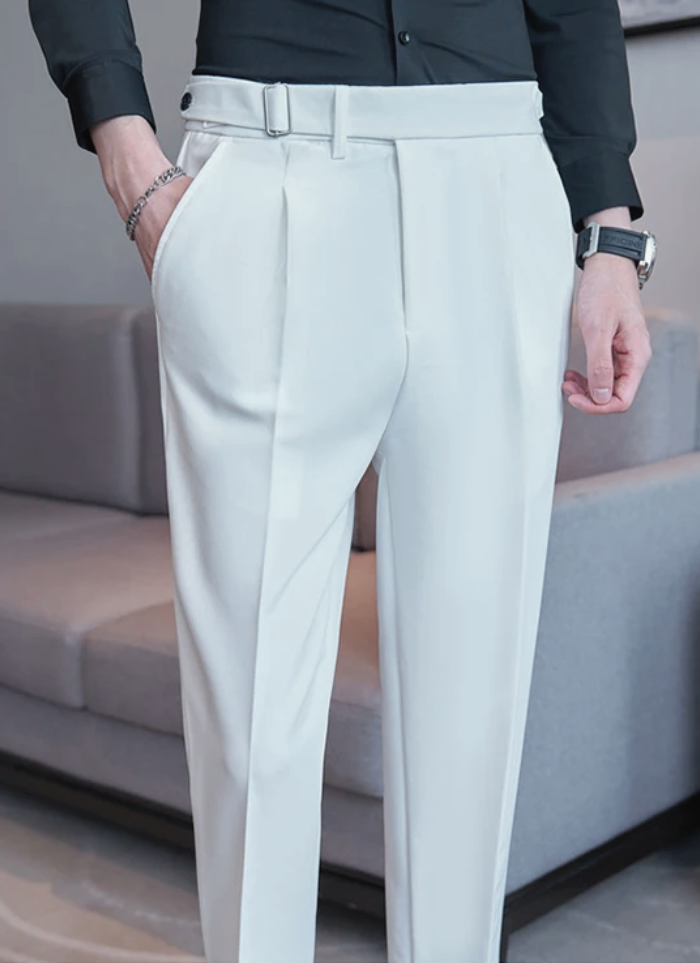 Tailored Naples Trousers - White - Ardent & Ash