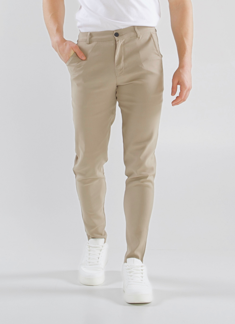 Leichte Chinohose - beige