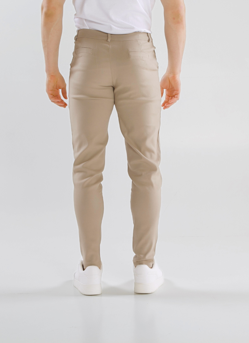 Leichte Chinohose - beige