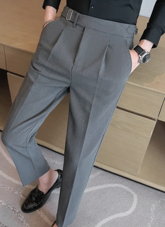 Tailored Naples Trousers - grey - Ardent & Ash