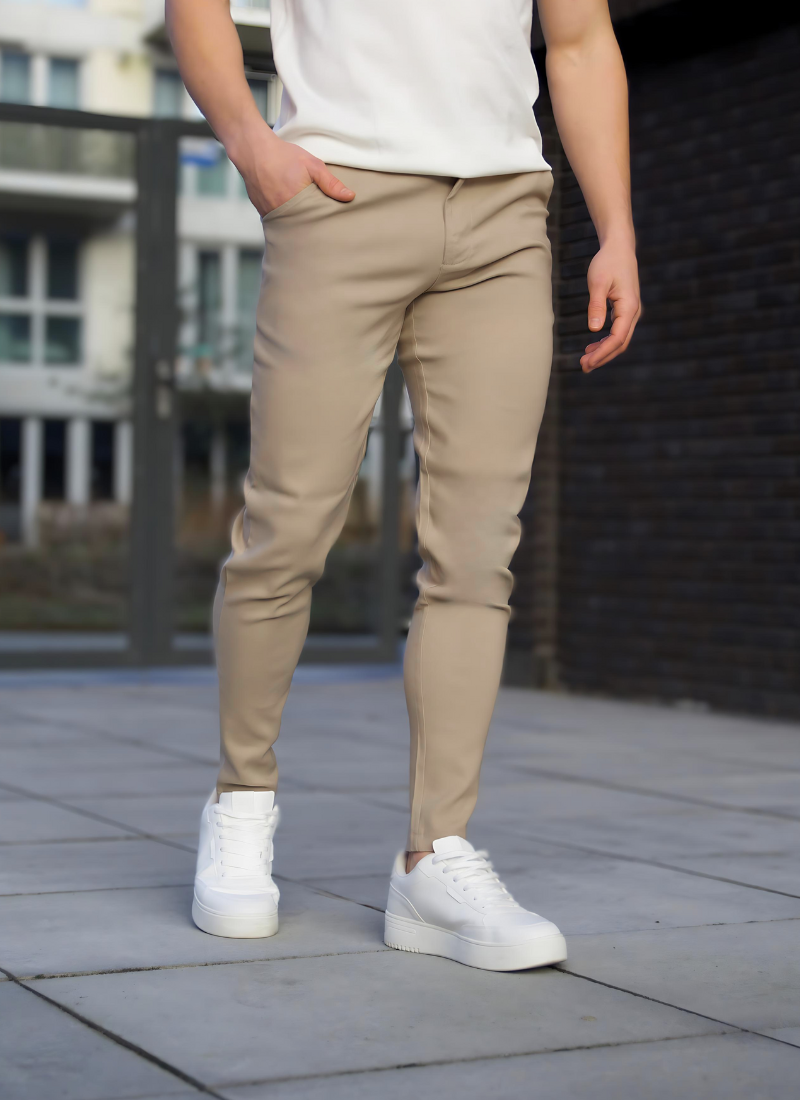 Leichte Chinohose - beige