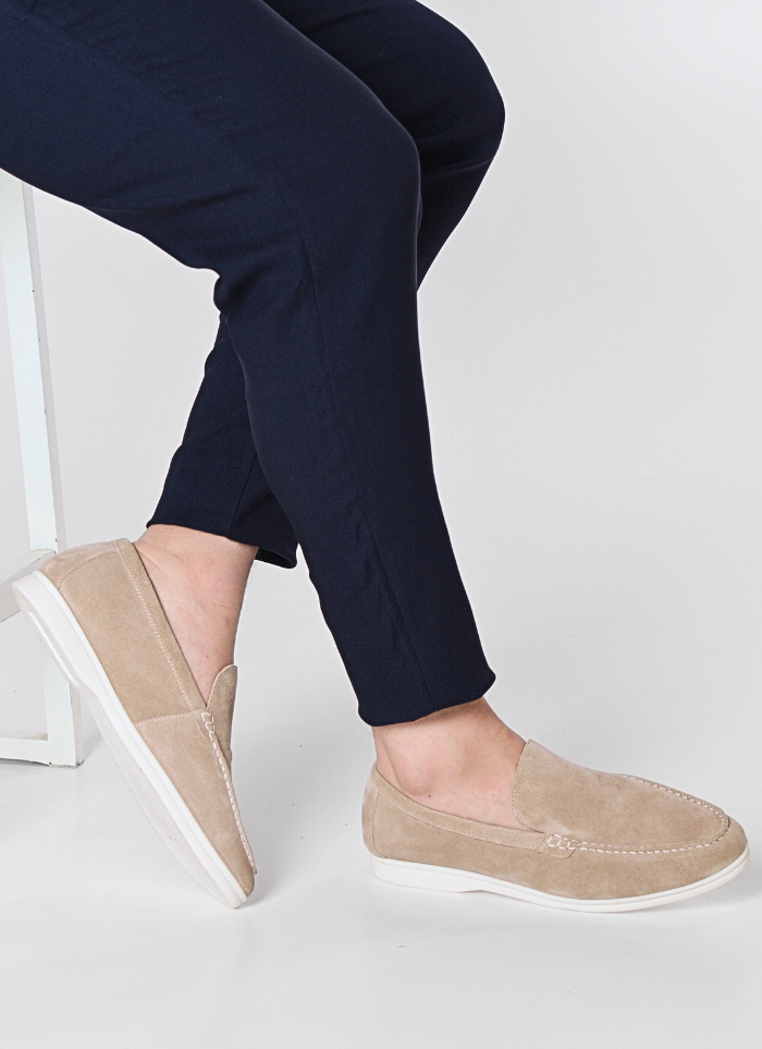 Suède Yacht Loafers - beige - Ardent & Ash