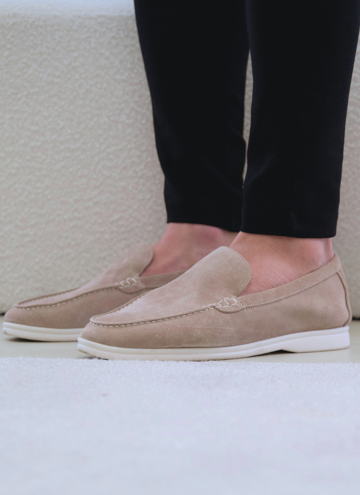 Suède Yacht Loafers - beige - Ardent & Ash