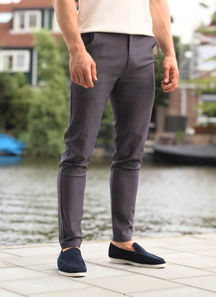 Lightweight chinos - grey - Ardent & Ash